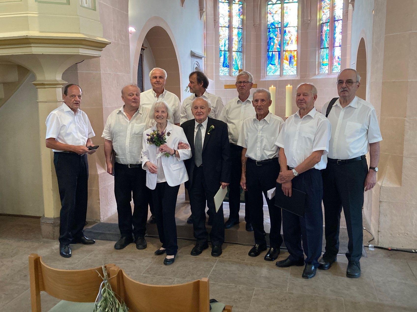 Jubelpaar Henny und Hans Seiter Anlaesslich Ihrer Eisernen Hochzeit im Juli 2023