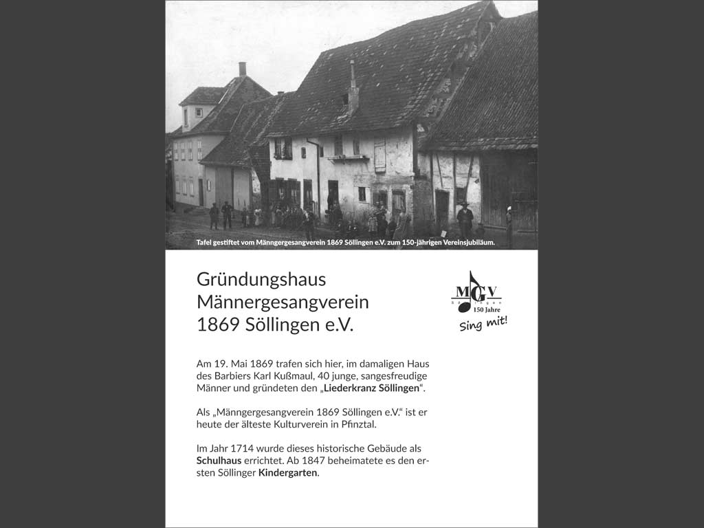 MGV Gründungstafel 2019